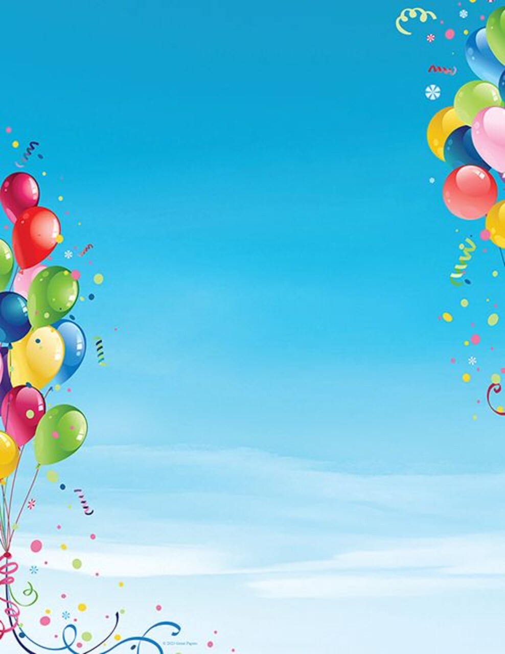 Great Papers! Balloons Everywhere Stationery Letterhead, Invitations, Announcements and Personal Mesages, Printer Friendly, 8.5"x11", 50 Pack
